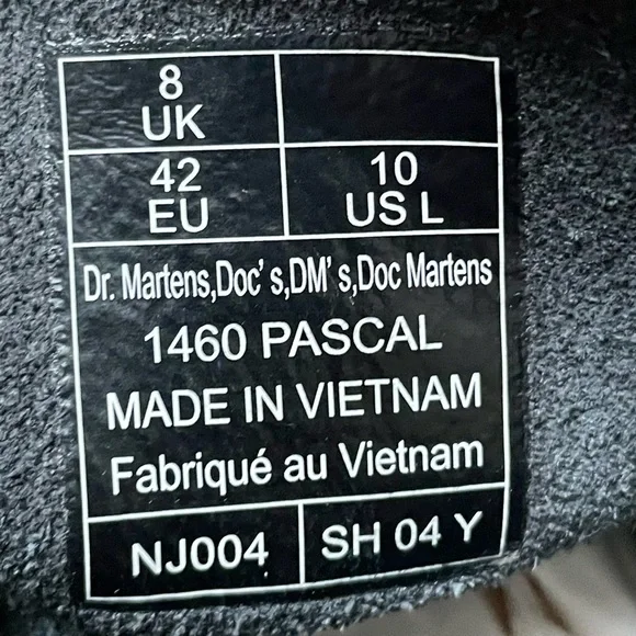 Dr Martens 1460 Pascal Leather Boots Black Women’s US 10 Like New - Picture 5 of 5